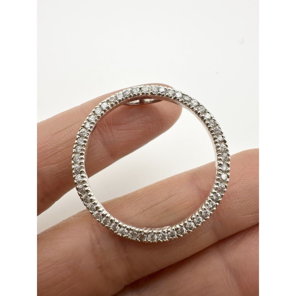 925 Sterling Silver Circle Of Life C Z Pendant